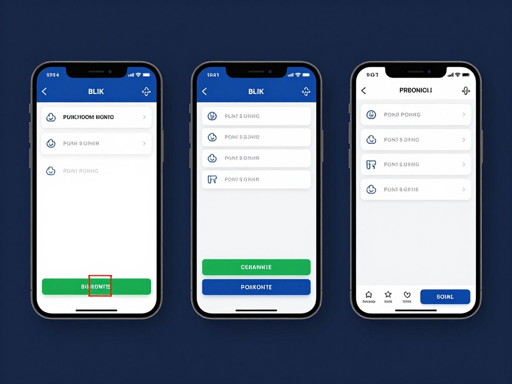 Proces wykonywania przelewu BLIK na telefon w aplikacji bankowej
