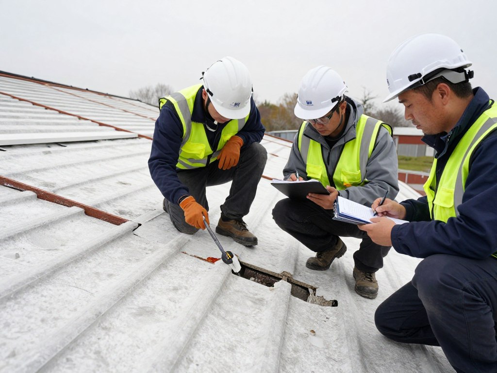 Inspekcja stanu pokrycia dachowego z eternitu przez specjalistów