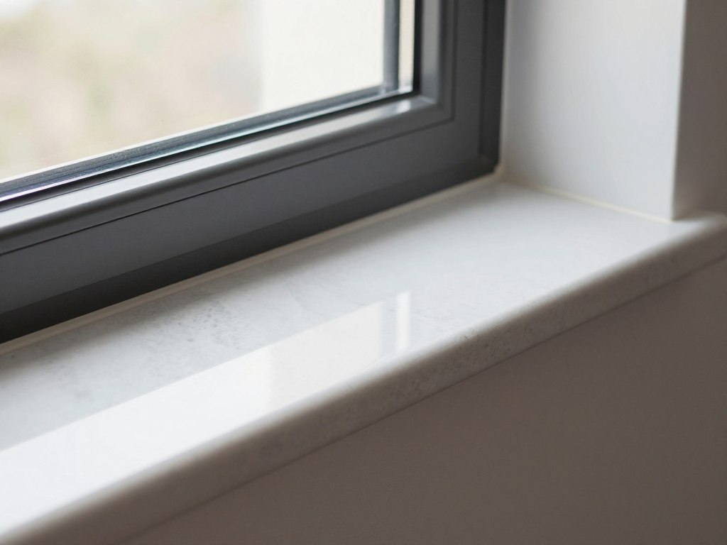 Parapet wewnętrzny z konglomeratu - przykład eleganckich wykończeń