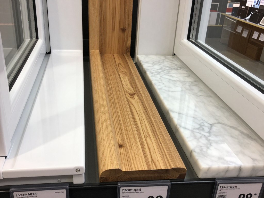 Różne rodzaje parapetów wewnętrznych - PVC, drewniane i kamienne