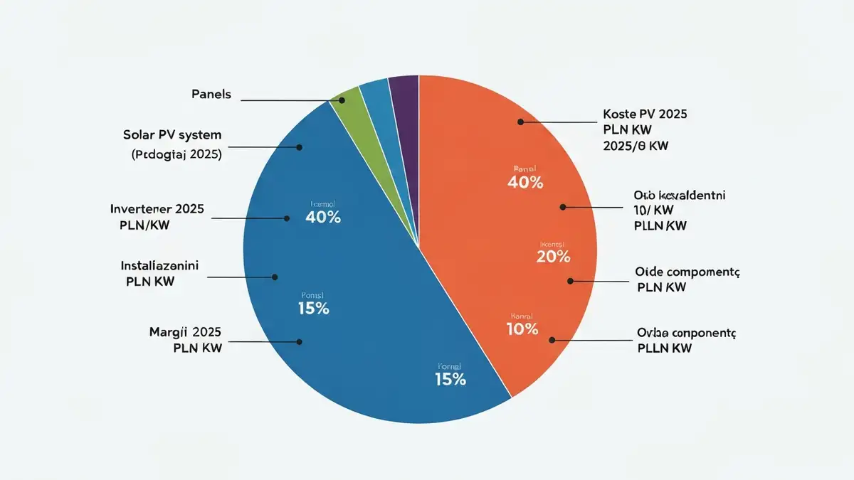 Porównanie cen fotowoltaiki – tabela kosztów komponentów systemu PV w 2025