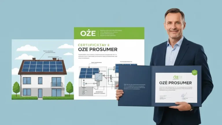 Certyfikat OZE Prosumer - dokument rejestracyjny dla prosumenta energii odnawialnej