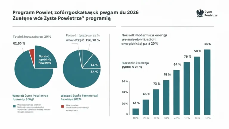 Budżet programu Czyste Powietrze 2026 – infografika pokazująca wysokość dotacji i pozostałe środki finansowe