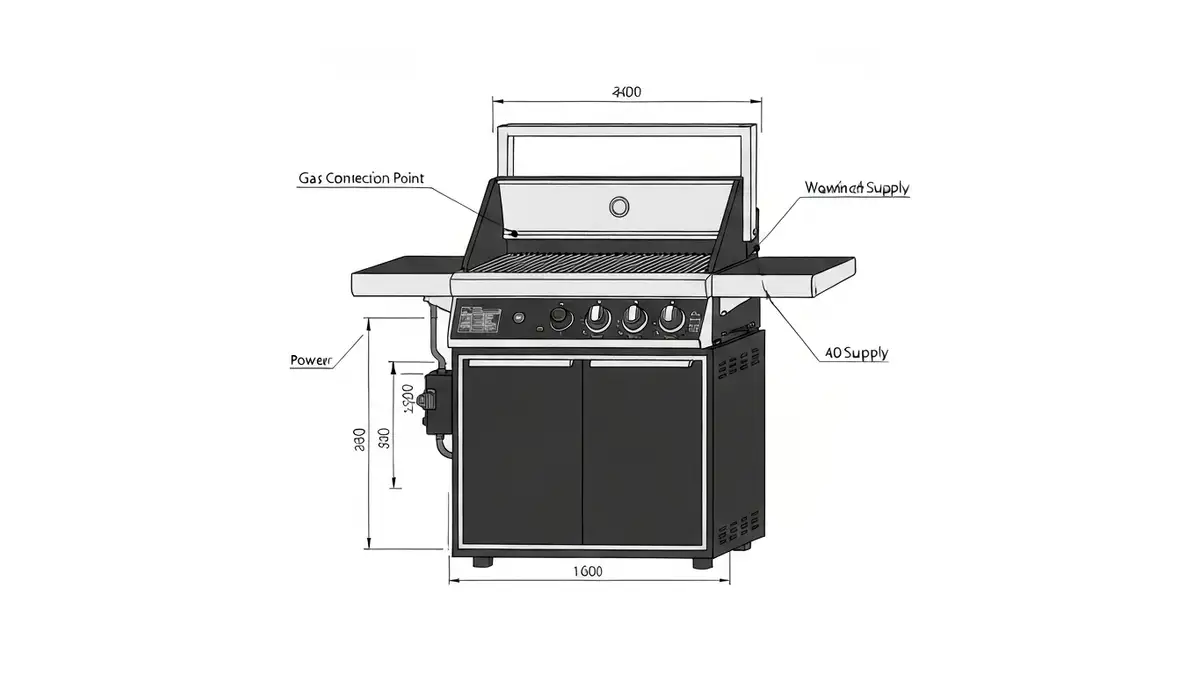 Diagram jednostki zewnętrznej pompy ciepła z zaznaczonymi minimalnymi odległościami od ścian, granicy działki, okien i przeszkód powietrznych