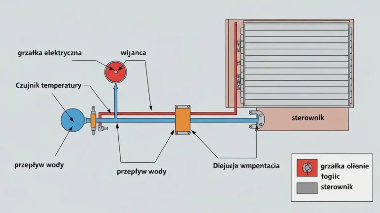 Schemat działania grzałki elektrycznej w pompie ciepła - rezystancja grzewcza i sterowanie temperaturą