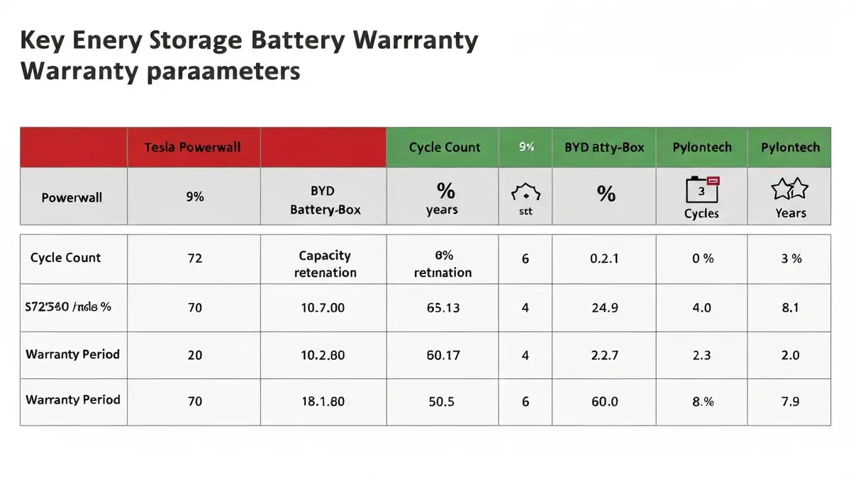 Porównanie parametrów gwarancji magazynów energii Tesla Powerwall, BYD Battery-Box i Pylontech – liczba cykli, retencja pojemności, okres gwarancji