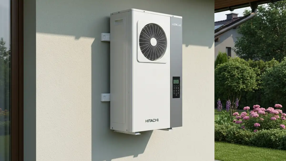 Hitachi Yutaki S Combi pompa ciepła powietrze-woda na ścianę domu jednorodzinnego