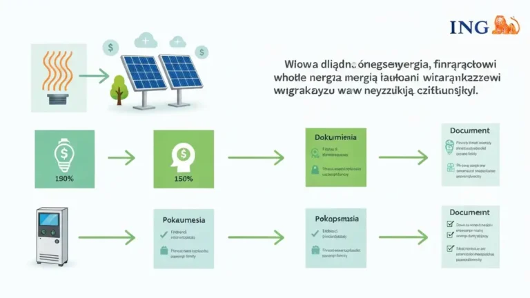 Schemat finansowania instalacji fotowoltaicznej i pompy ciepła przez Bank ING – kredyt zielony na odnawialne źródła energii
