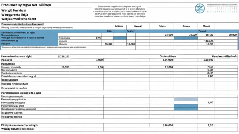 Przykład faktury prosumenta net-billing z zaznaczonymi pozycjami: energia pobrana, energia oddana, depozyt i opłaty dystrybucyjne