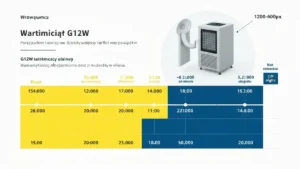 Schemat taryfikacji energii G12W z podziałem na godziny szpiczne i nocne dla pompy ciepła