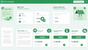 Kalkulator dotacji OZE 2026 pokazujący obliczenia Mój Prąd, Czyste Powietrze i Moje Ciepło