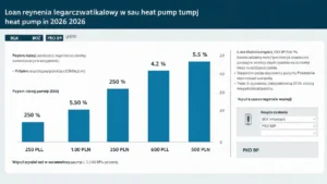 Kalkulator rat kredytu na pompę ciepła z wykresem porównania ofert bankowych 2026