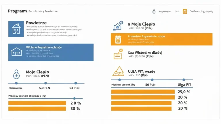 Porównanie trzech programów dotacji na pompę ciepła w Polsce: Czyste Powietrze, Moje Ciepło i ulga PIT