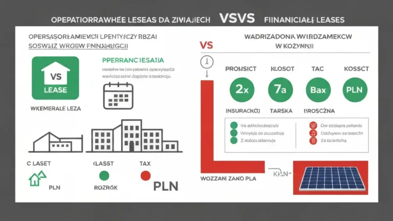 Porównanie leasingu i kredytu na instalację fotowoltaiki dla firmy – tabela kosztów