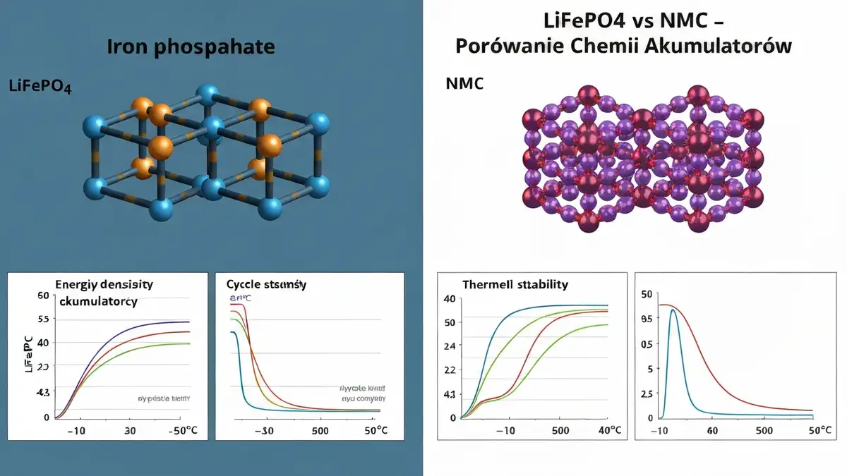 Porównanie technologii LiFePO4 i NMC – struktura chemiczna akumulatorów w magazynie energii do domu