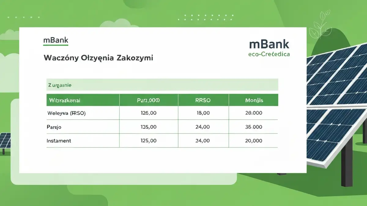 mBank kredyt na fotowoltaikę – parametry, kalkulator, dokumenty do wniosku