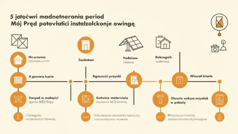 Schemat warunków zwrotu dotacji Mój Prąd: okres obowiązkowy 5 lat, naruszenia warunków, sprzedaż domu