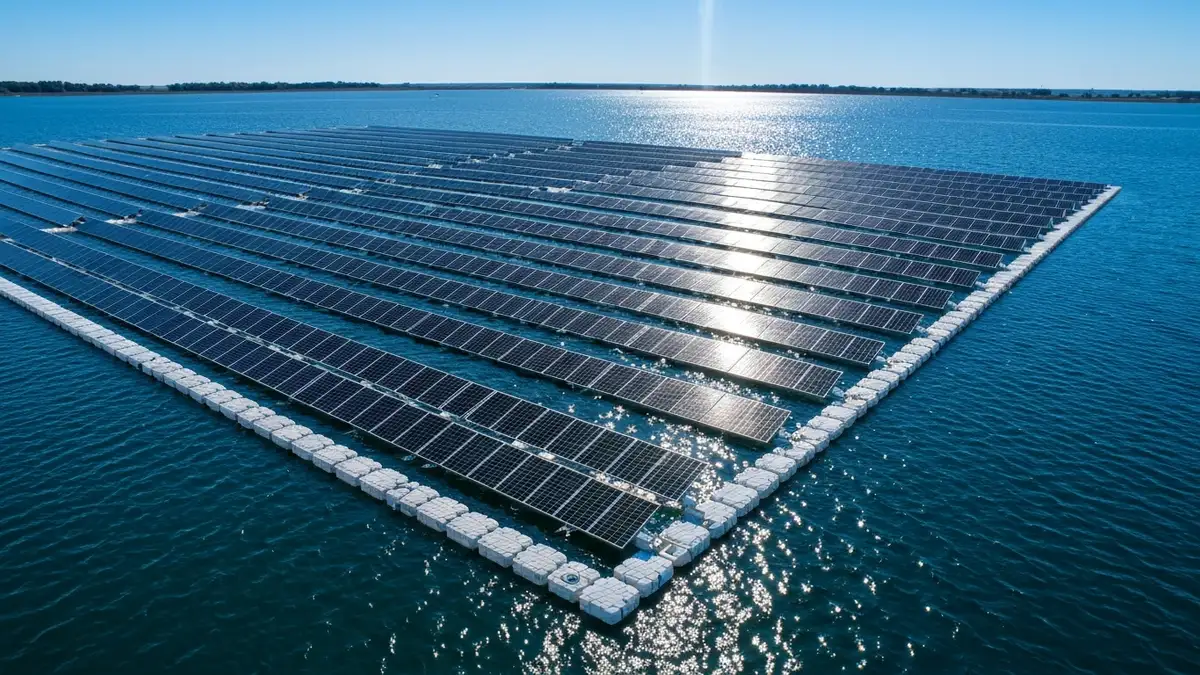 Pływające panele fotowoltaiczne na zbiorniku wodnym – technologia floating PV z pontona i strukturą nośną