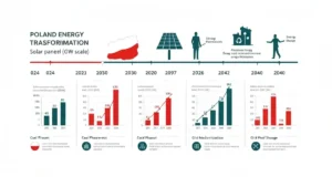 Harmonogram transformacji energetycznej Polski do 2040 – etapy wdrażania OZE, magazynów energii i sieci inteligentnych