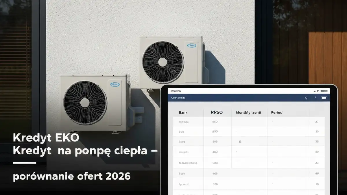 Pompa ciepła w domie jednorodzinnym – inwestycja w kredyt EKO, porównanie ofert banków, raty i RRSO 2026