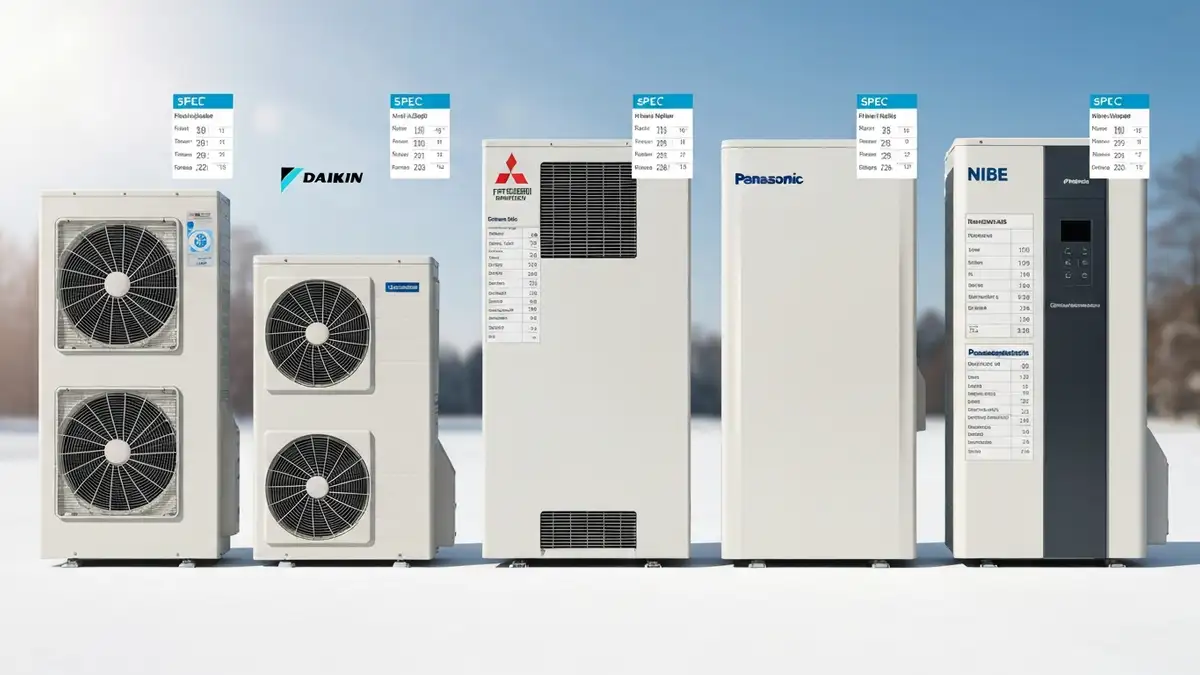 Ranking pomp ciepła powietrze-woda 2026 - porownanie najlepszych modeli Daikin Mitsubishi Panasonic NIBE