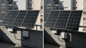 Porównanie zestawów fotowoltaiki balkonowej 600 W i 800 W – panele słoneczne z inwerterem na balkonie domu