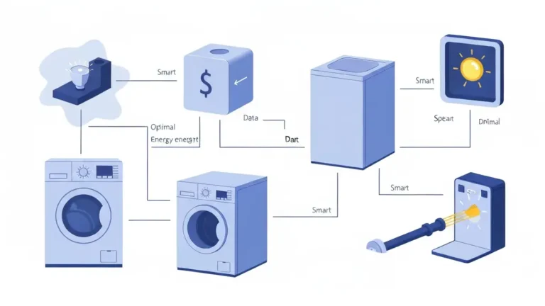 Schemat blokowy systemu smart home: panele słoneczne, inwerter, akumulator, pompa ciepła, dom i chmura danych, strzałkami zaznaczony przepływ energii i informacji