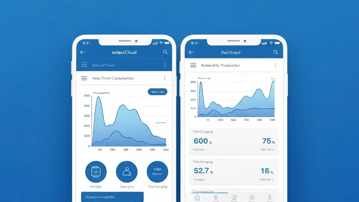 Dashboard SolaxCloud pokazujący wykresy mocy, produkcji paneli słonecznych i ładowania baterii magazynu energii w czasie rzeczywistym
