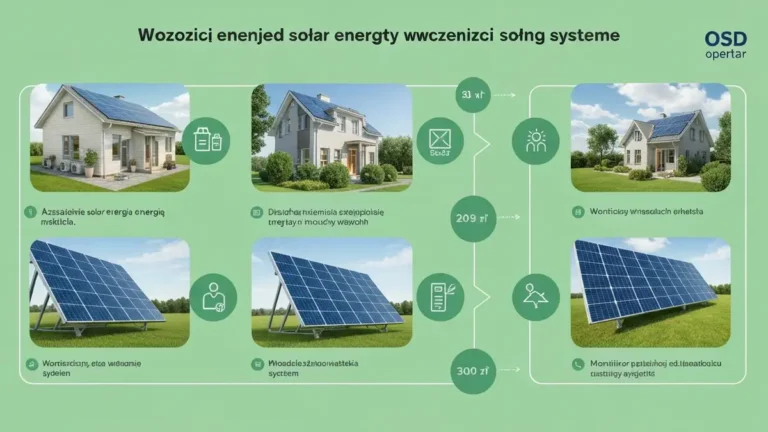 Schemat procedury przyłączenia instalacji OZE powyżej 50 kW do sieci dystrybucyjnej z etapami i dokumentami