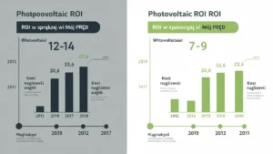 Porównanie kosztu fotowoltaiki z dotacją Mój Prąd na osi czasu – skrócenie okresu zwrotu inwestycji