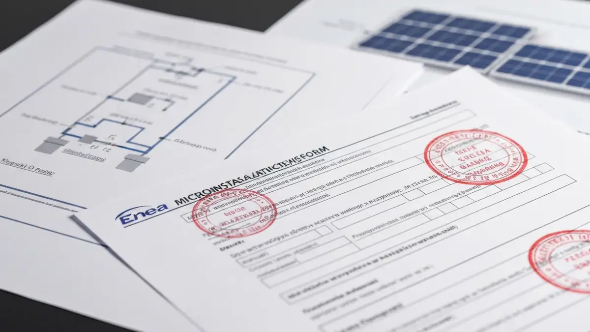Formularz zgłoszenia mikroinstalacji fotowoltaicznej do operatora sieci Enea Operator – dokumenty i dane techniczne