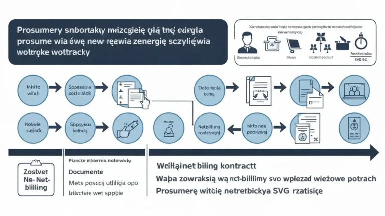 Schematyczne przedstawienie procedury zmiany sprzedawcy energii w systemie net-billing dla prosumenta